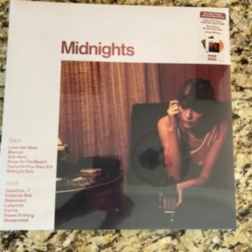 Signed Taylor Swift Midnights Vinyl in Blood Moon--sealed/unopened